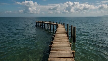 Fototapeta premium Jetty extending into the ocean.