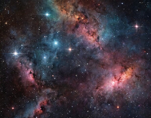 Naklejka premium Space background with many stars