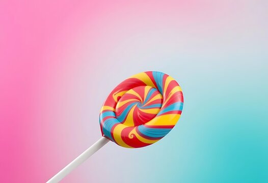 colorful lollipop isolated on white background