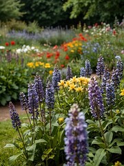 Obraz premium June blooms in an English garden.