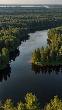 Kirkilai lakes near Birzai, Lithuania.