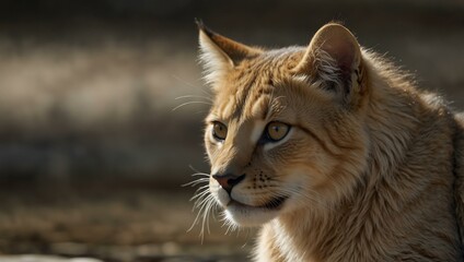 Obraz premium Kitten reflecting as a lion, symbolizing transformation.