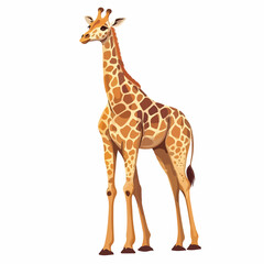 Fototapeta premium Majestic African Giraffe Wildlife Illustration