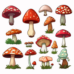 Varieties of Mushroom Illustration: Types and Diversity