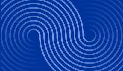 Abstract blue glowing geometric lines on a dark blue background with shiny circular patterns. Ideal for technology-themed covers, posters, banners, and websites. EPS 10.