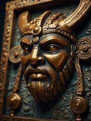 Fototapeta premium Legendary artifact close-up symbolizing ancient myths.