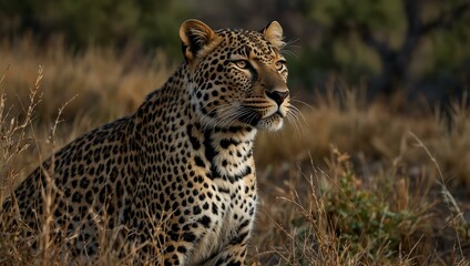 Naklejka premium Leopard in the wild.