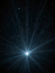 Naklejka premium Light rays streaming through dark space wallpaper.