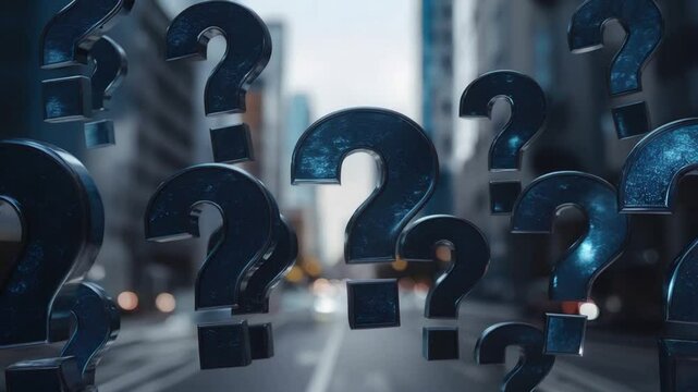 Exploring unanswered questions in a bustling city environment during twilight