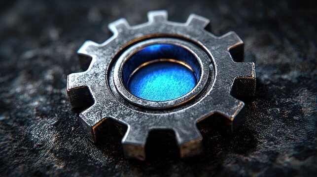 Mechanical gear assembly industrial workshop technical overview steel environment close-up view warranty assurance for customer reliability