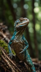 Obraz premium Lizard in the forest.