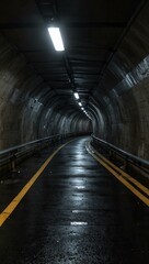 Naklejka premium Long tunnel pedestrian crossing.