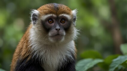 Long-tailed monkey in the wild.