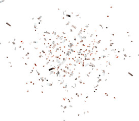 Rose Gold Confetti Clipart Photo Overlays