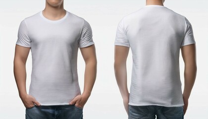 white t shirt on a white background