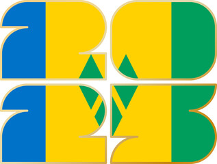 2025 with flag of Saint Vincent and the Grenadines