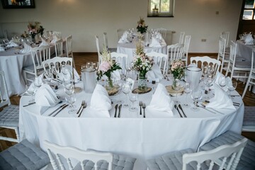 Elegant Wedding Reception Table Setting