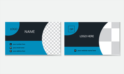 Modern business Card design template, Clean professional business card template, visiting card, Vector illustration print template.