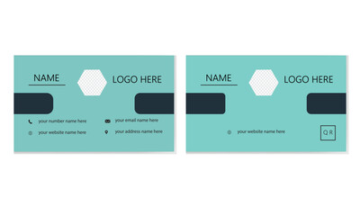Modern business Card design template, Clean professional business card template, visiting card, Vector illustration print template.