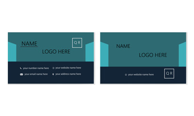 Modern business Card design template, Clean professional business card template, visiting card, Vector illustration print template.