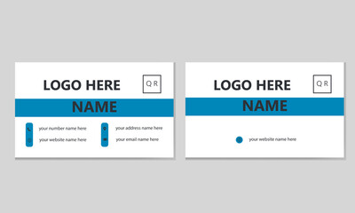 Modern business Card design template, Clean professional business card template, visiting card, Vector illustration print template. 