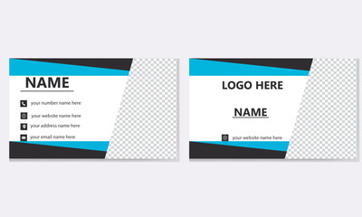 Modern business Card design template, Clean professional business card template, visiting card, Vector illustration print template.