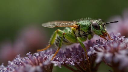Naklejka premium Macro shot of a subject in nature.