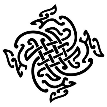 Viking fylfot decorative element.