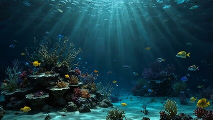 Fototapeta premium Magical underwater scene.