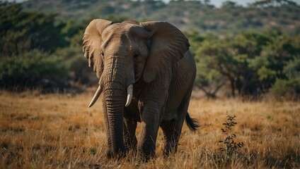 Obraz premium Majestic elephant in its habitat.