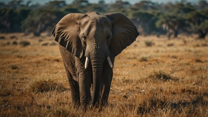 Fototapeta premium Majestic elephant in its habitat.
