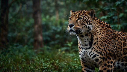 Fototapeta premium Majestic jaguar in the wild.