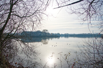 Sunrise over a nature reserve