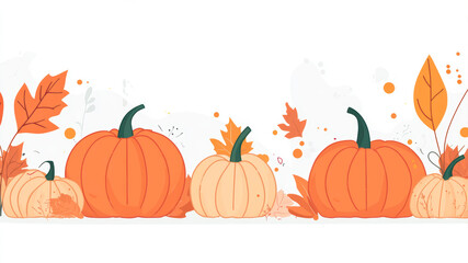 Vibrant pumpkins and colorful autumn leaves creating a festive arrangement in a cozy fall setting