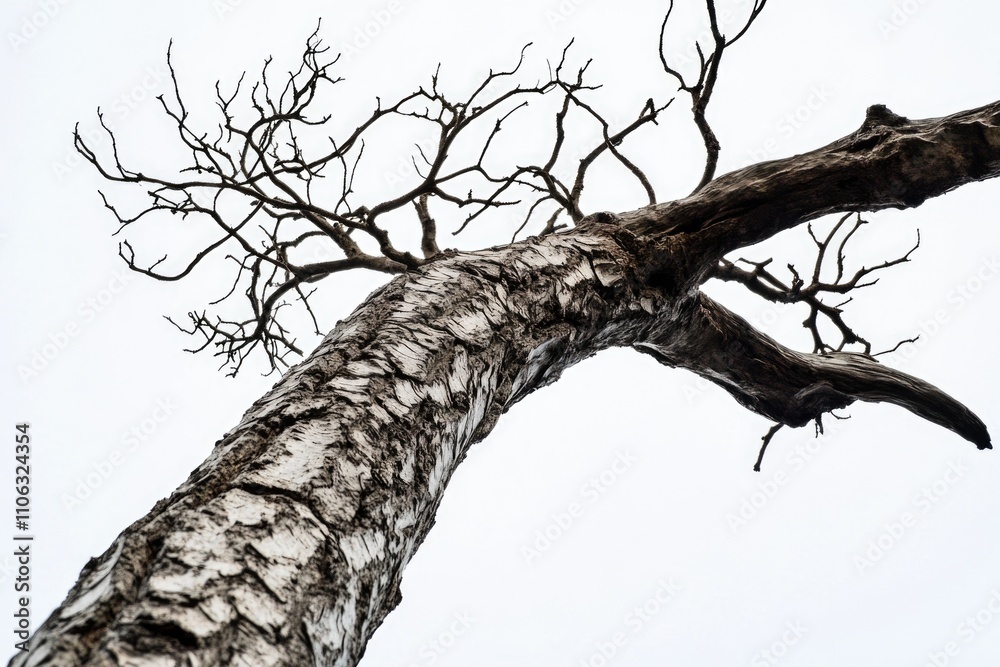 Poster a tree without leaves, often seen in winter or after a harsh weather condition