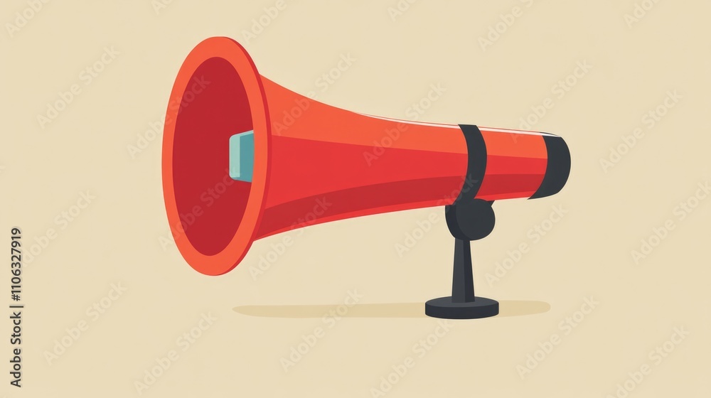 Aufkleber a loudspeaker with bold design, great for events or protests