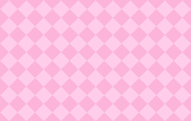 Pink diamonds ornament. Coquette grid background. Soft pink backdrop.