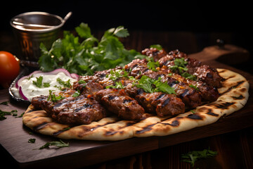 Cevapi Balkan Dish of Grilled Minced Meat Sausages