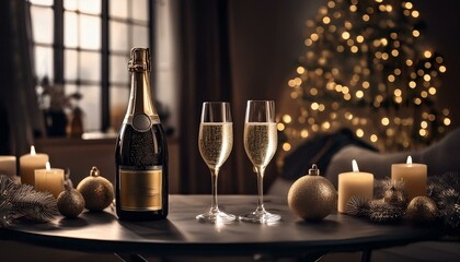 christmas dinner table setting