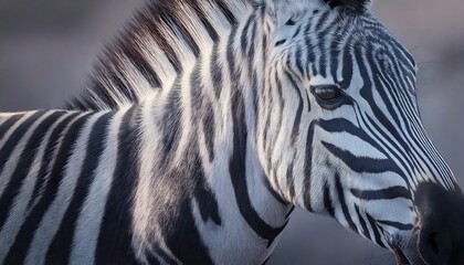 Naklejka premium Intriguing patterns of a zebra's distinctive stripes. 