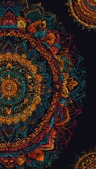 Fototapeta premium Mandala design for a greeting card or invitation.