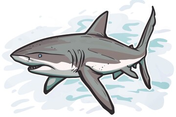 Obraz premium A picture of a shark swimming in the ocean