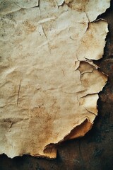 A worn-out paper with splashes of color from paints, great for background or creative ideas