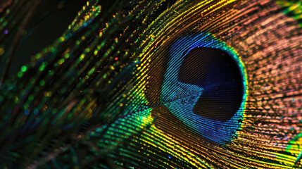 Obraz premium peacock feather detail