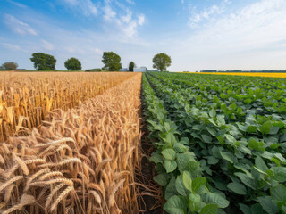 Obraz premium Método de rotación de cultivos en la agricultura 