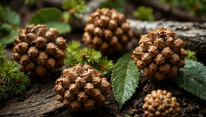 Medicinal alder cones.