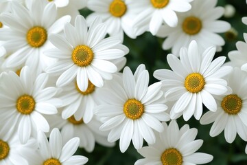Fototapeta premium A bouquet of white flowers with bright yellow centers