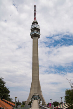 Avala tower on the mountain