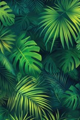 Close-up shot of a cluster of green leaves on a dark, matte background