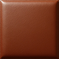 Fototapeta premium Red, orange or brown leather cushion texture, graphic resource for 3D objects.